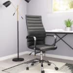 Classic Black Faux Leather Office Chair with Adjustable Height and Swivel 9 Classic Black Faux Leather Office Chair with Adjustable Height and Swivel