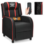 Reclining Massage Gaming Chair with Adjustable Backrest and Footrest 34 Reclining Massage Gaming Chair with Adjustable Backrest and Footrest