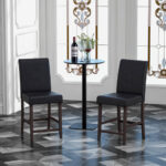 Counter Height Bar Stools 25 Inch Expresso Finish (Set of 2)
