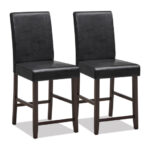 Counter Height Bar Stools 25 Inch Expresso Finish (Set of 2)