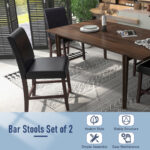 Counter Height Bar Stools 25 Inch Expresso Finish (Set of 2)