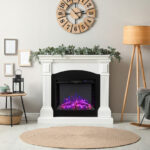 26 Inch Recessed Electric Fireplace with Adjustable Flame and Heat