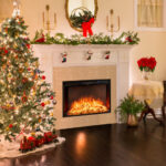 26 Inch Recessed Electric Fireplace with Adjustable Flame and Heat