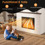 26 Inch Recessed Electric Fireplace with Adjustable Flame and Heat