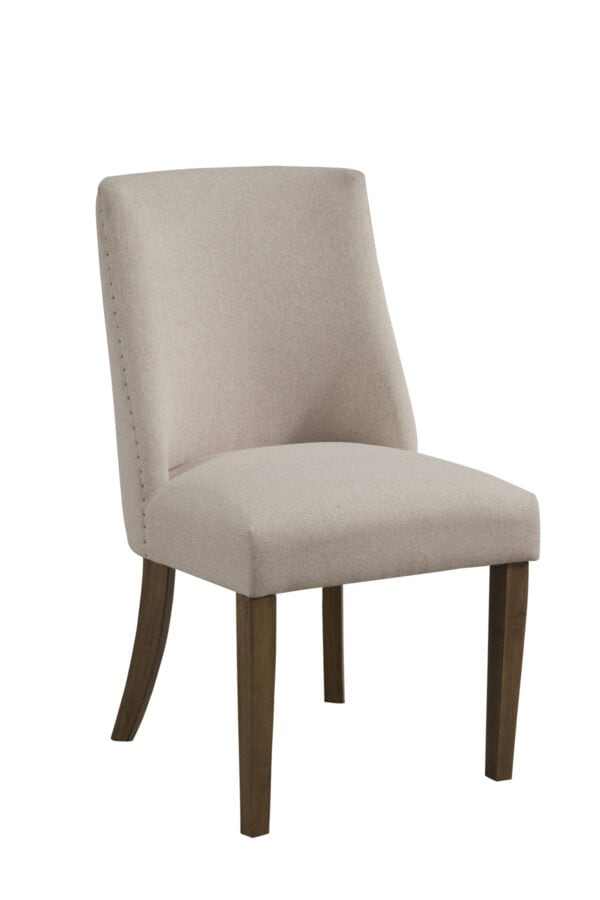 Farmhouse Upholstered Parsons Chairs Reclaimed Natural Solid Pine (Set of 2)