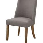Reclaimed Natural Farmhouse Dining Side Chairs Solid Pine Dark Grey (Set of 2)