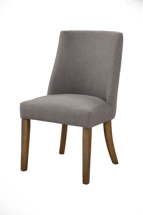 Reclaimed Natural Farmhouse Dining Side Chairs Solid Pine Dark Grey (Set of 2)