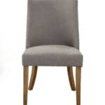 Reclaimed Natural Farmhouse Dining Side Chairs Solid Pine Dark Grey (Set of 2)