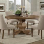 Farmhouse Upholstered Parsons Chairs Reclaimed Natural Solid Pine (Set of 2)