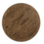 Round Solid Pine Farmhouse Dining Table Reclaimed Natural Finish 60 Inch