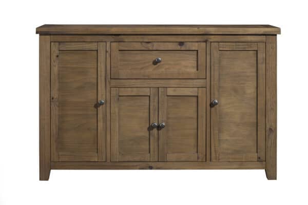 Farmhouse Solid Pine Dining Server Reclaimed Natural Finish Fully Assembled