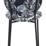 Leaf Print Dining Chair with Black Legs (Set of 2)