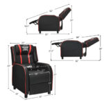 Reclining Massage Gaming Chair with Adjustable Backrest and Footrest 33 Reclining Massage Gaming Chair with Adjustable Backrest and Footrest