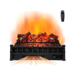 26 Inch Electric Fireplace Heater with Remote and Ember Bed