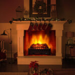 26 Inch Infrared Quartz Electric Fireplace Heater with Ember Bed