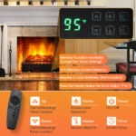 26 Inch Infrared Quartz Electric Fireplace Heater with Ember Bed
