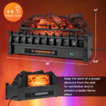 26 Inch Infrared Quartz Electric Fireplace Heater with Ember Bed