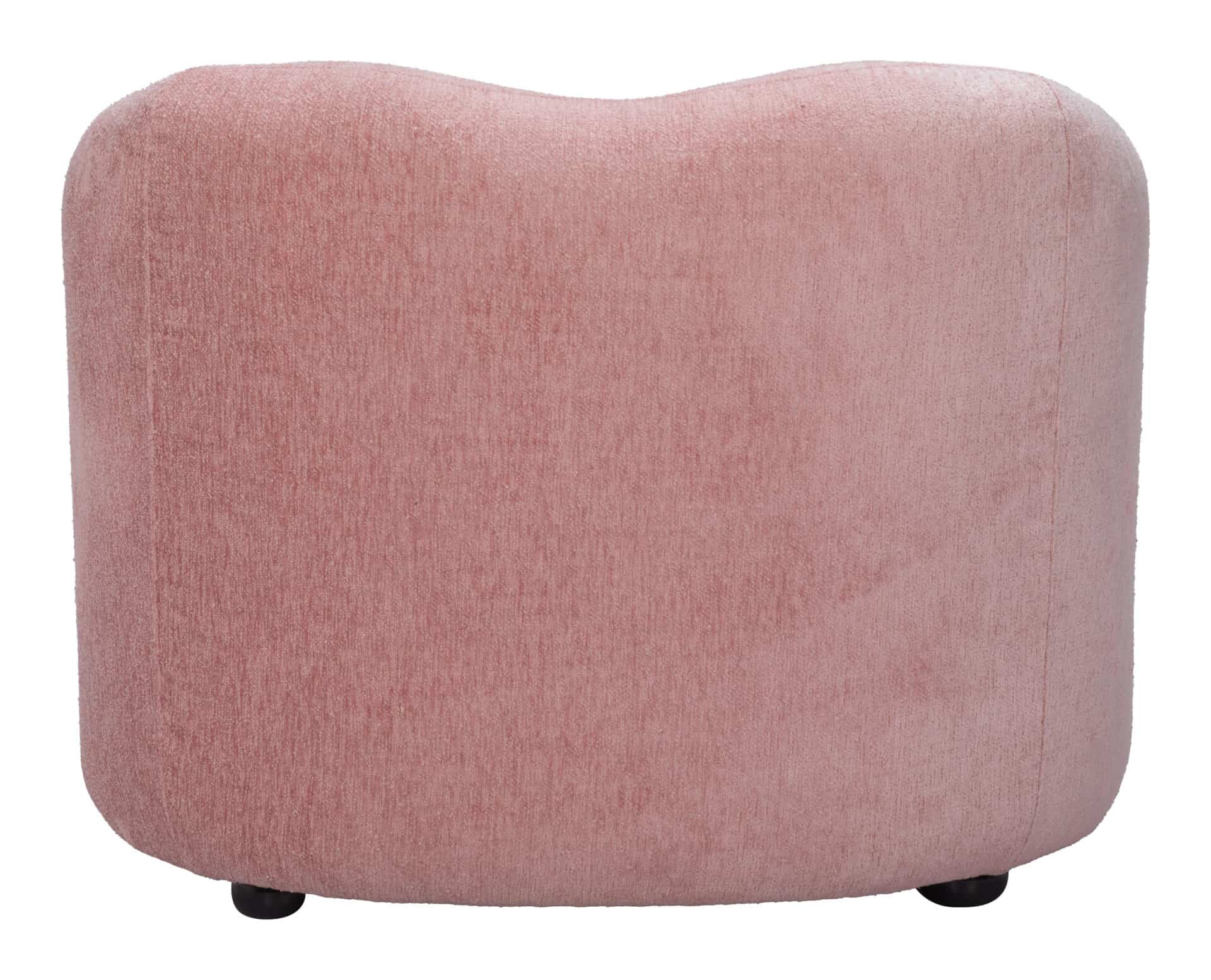 Plush Velvet Accent Chair with Birch Wood Legs - Mauve Pink 5 Plush Velvet Accent Chair with Birch Wood Legs - Mauve Pink - Image 5