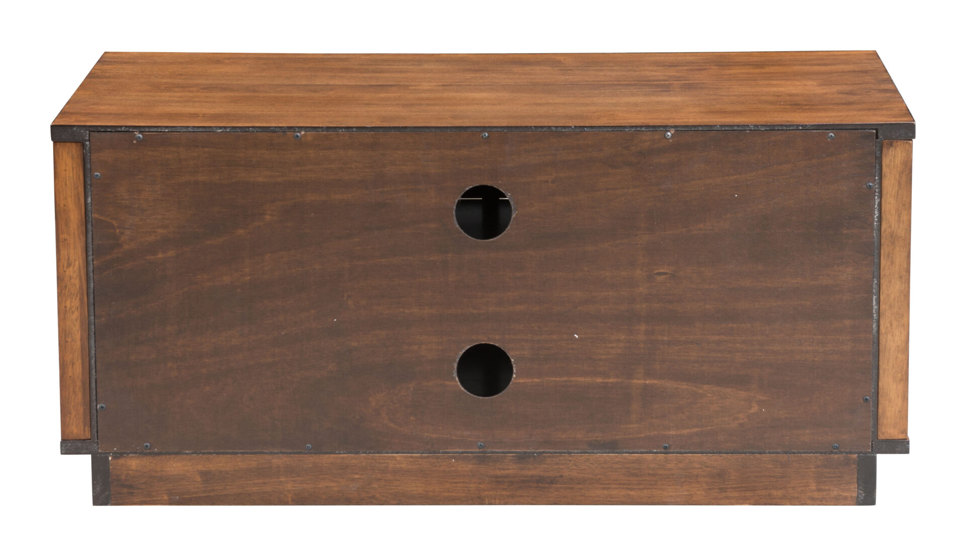 Narrow Modern Walnut TV Stand with Adjustable Shelf and Cable Holes 5 Narrow Modern Walnut TV Stand with Adjustable Shelf and Cable Holes - Image 5