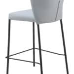 Gray Stackable Counter Stool with Faux Leather and Tufted Seat (Set of 2) 13 Gray Stackable Counter Stool with Faux Leather and Tufted Seat (Set of 2)