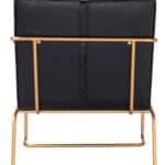Modern Tufted Vinyl Accent Chair with Powder-Coated Steel Base 12 Modern Tufted Vinyl Accent Chair with Powder-Coated Steel Base