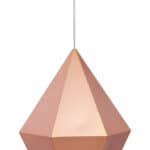 Geometric Rose Gold Pendant Ceiling Lamp with Adjustable Cord