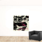 Beige and Black Abstract Cotton Canvas Wall Art 5 Beige and Black Abstract Cotton Canvas Wall Art