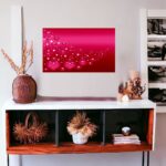 Pink Hearts Modern Canvas Wall Art – Contemporary Design