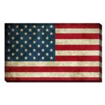 USA Flag Cotton Canvas Wall Art, Set of 2 6 USA Flag Cotton Canvas Wall Art, Set of 2