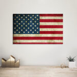 USA Flag Cotton Canvas Wall Art, Set of 2 9 USA Flag Cotton Canvas Wall Art, Set of 2