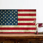 USA Flag Cotton Canvas Wall Art, Set of 2 8 USA Flag Cotton Canvas Wall Art, Set of 2