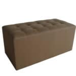 15" Tan Faux Leather Upholstered Bench for Entryway or Hallway 7 15" Tan Faux Leather Upholstered Bench for Entryway or Hallway