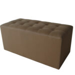15" Tan Faux Leather Upholstered Bench for Entryway or Hallway 9 15" Tan Faux Leather Upholstered Bench for Entryway or Hallway