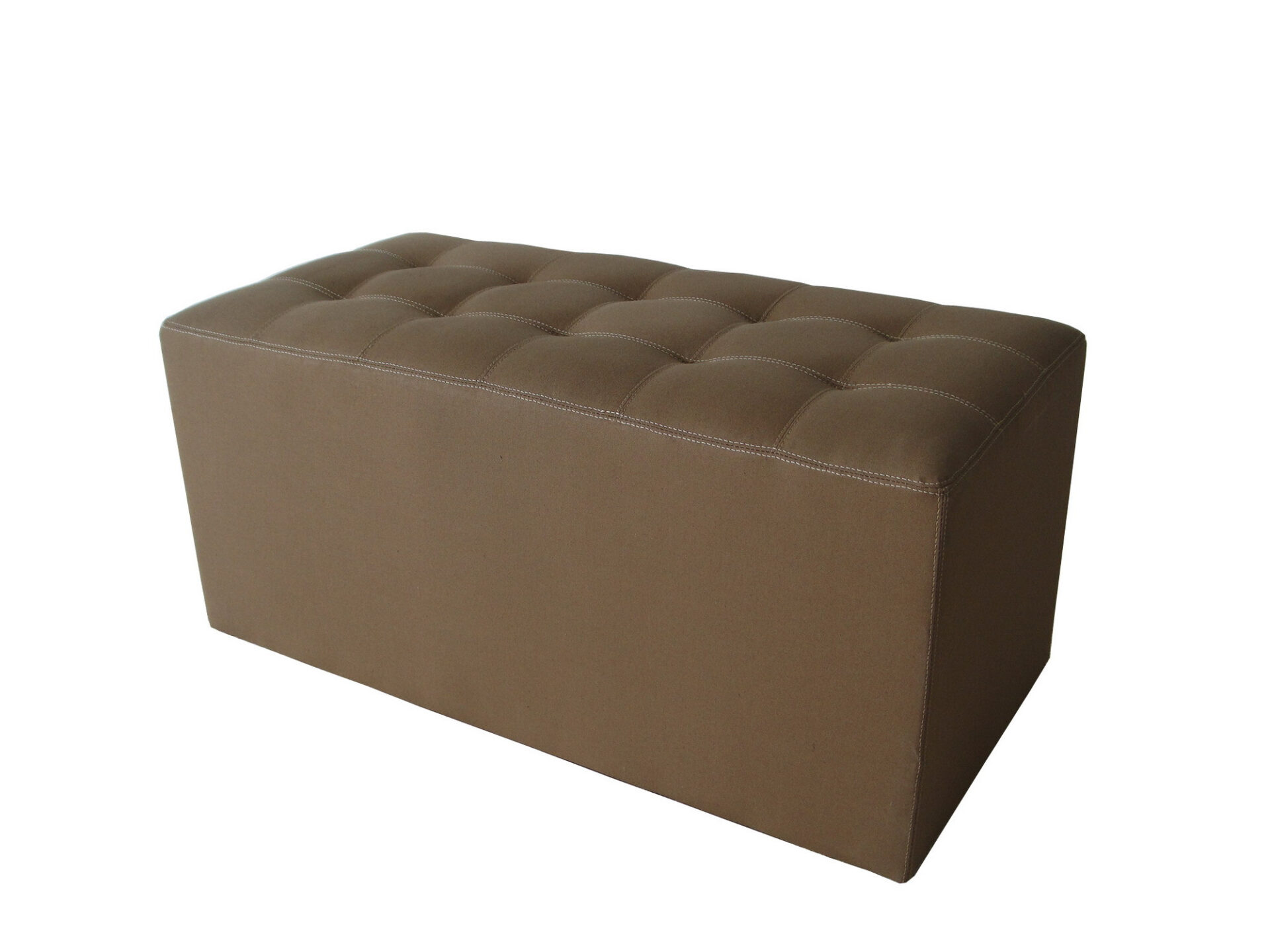 15" Tan Faux Leather Upholstered Bench for Entryway or Hallway 3 15" Tan Faux Leather Upholstered Bench for Entryway or Hallway - Image 3