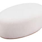 Cream Sherpa Ottoman with Wood Legs and Modern Design 10 Cream Sherpa Ottoman with Wood Legs and Modern Design