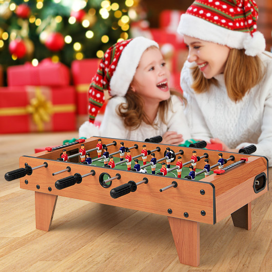 Compact 27 Inch Foosball Table with Legs and Accessories