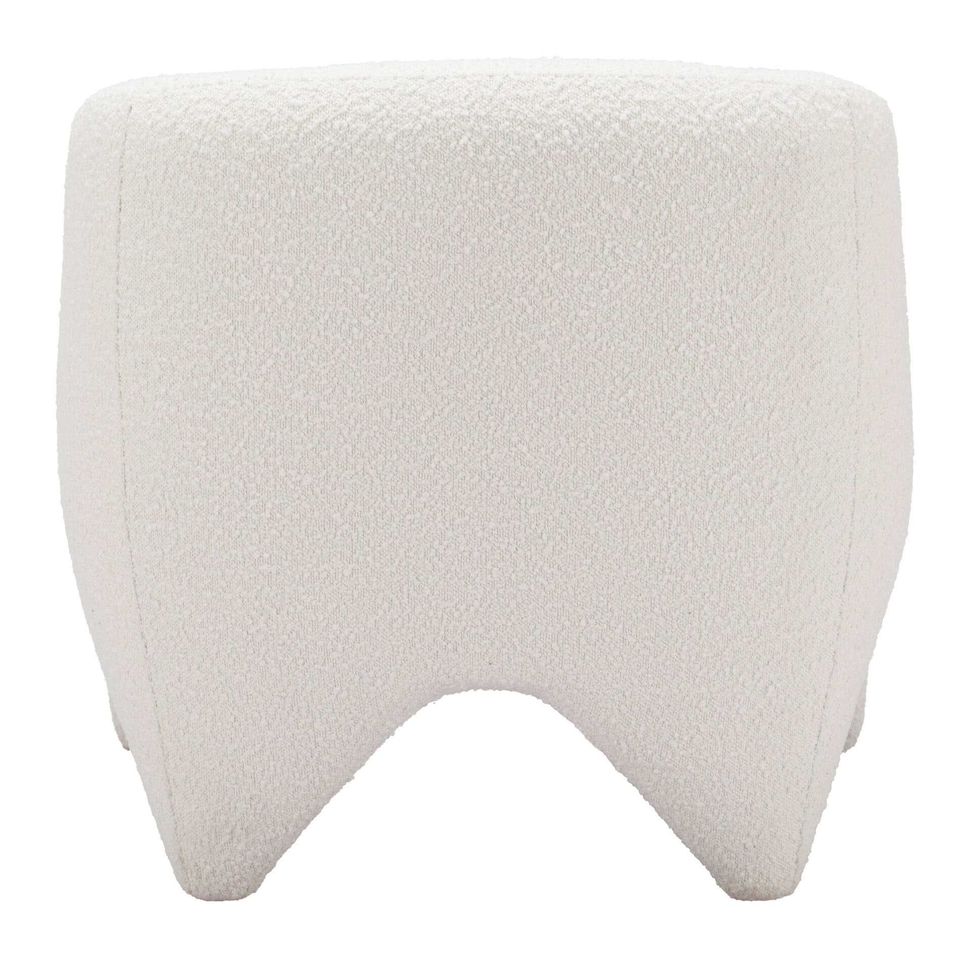 Modern White Shearling Accent Chair with Armrest Support 5 Modern White Shearling Accent Chair with Armrest Support - Image 5