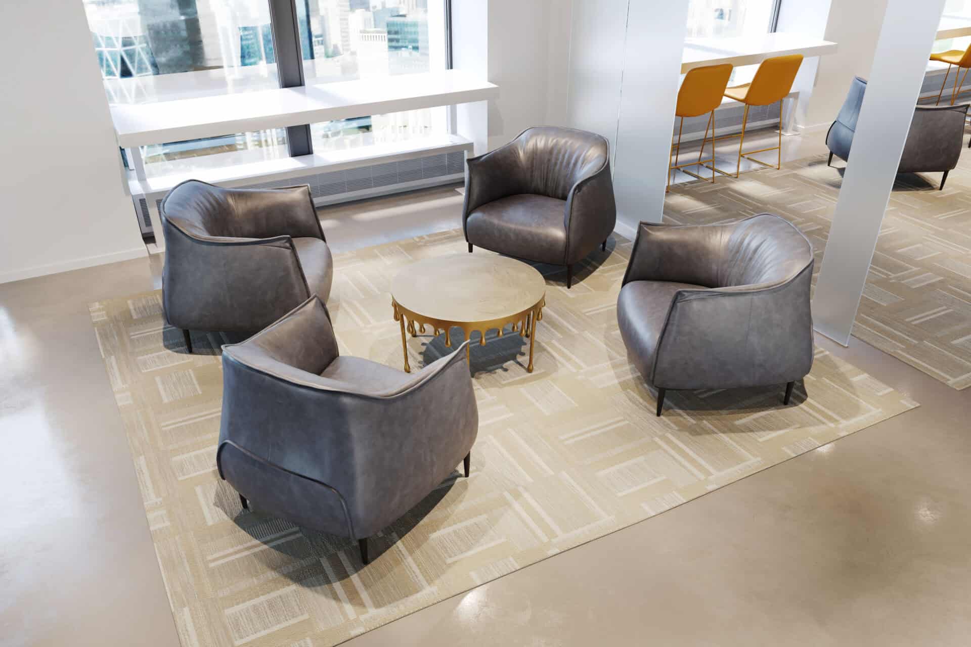 Coffee Faux Leather Accent Chair with Wood Legs and Armrest Support 3 Coffee Faux Leather Accent Chair with Wood Legs and Armrest Support - Image 3