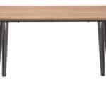 Versatile Mid Century Industrial Counter Table with Walnut Top and Steel Legs