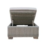 75" Modern Brown Chaise Lounge With Beige Cushion