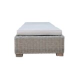 75" Modern Brown Chaise Lounge With Beige Cushion