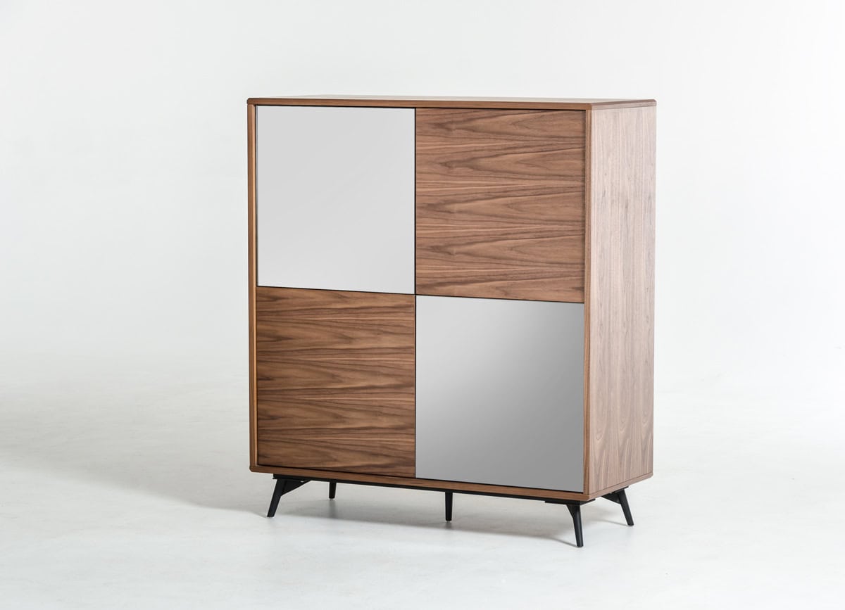 Solid Wood Sideboard with Glass Doors and Premium Storage 1 Solid Wood Sideboard with Glass Doors and Premium Storage