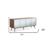 Solid Wood Sideboard with Glass Doors and Ample Storage 16 Solid Wood Sideboard with Glass Doors and Ample Storage