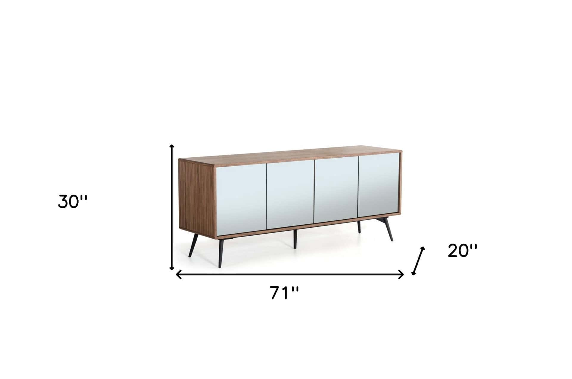 Solid Wood Sideboard with Glass Doors and Ample Storage 8 Solid Wood Sideboard with Glass Doors and Ample Storage - Image 8