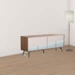 Solid Wood Sideboard with Glass Doors and Ample Storage 10 Solid Wood Sideboard with Glass Doors and Ample Storage