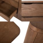 Walnut Wood and Veneer Buffet with Ample Storage Space 10 Walnut Wood and Veneer Buffet with Ample Storage Space