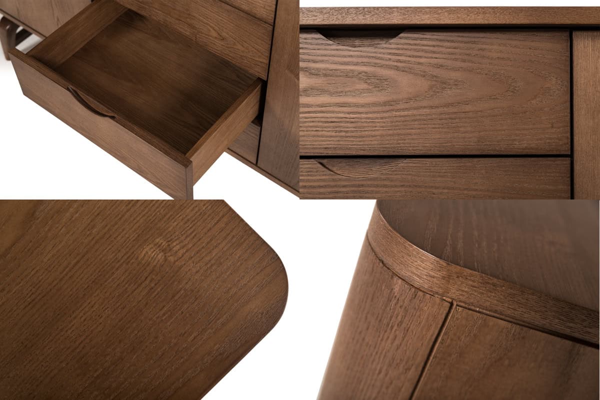 Walnut Wood and Veneer Buffet with Ample Storage Space 5 Walnut Wood and Veneer Buffet with Ample Storage Space - Image 5
