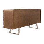 Natural Brown Solid Wood Sideboard with Four Doors and Shelves 12 Natural Brown Solid Wood Sideboard with Four Doors and Shelves