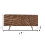 Natural Brown Solid Wood Sideboard with Four Doors and Shelves 13 Natural Brown Solid Wood Sideboard with Four Doors and Shelves