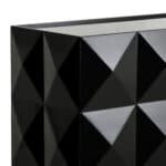 Contemporary Black Lacquer MDF and Steel Buffet with 3 Doors 9 Contemporary Black Lacquer MDF and Steel Buffet with 3 Doors